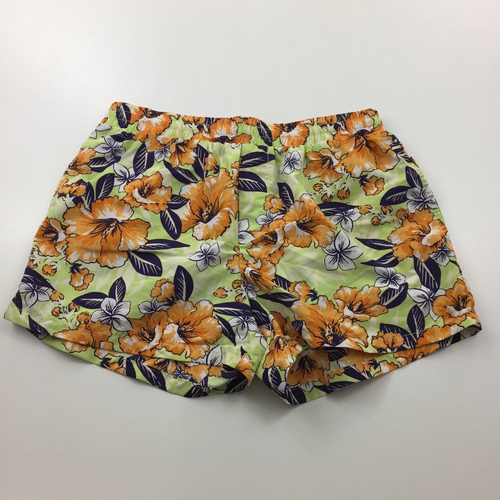 URBAN OUTFITTERS Multi Color Floral Print Drawstring Waistband Beach Shorts